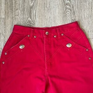 Vintage Rough Riders by Circle t High Waisted Bare Back Western Jeans red 11 12